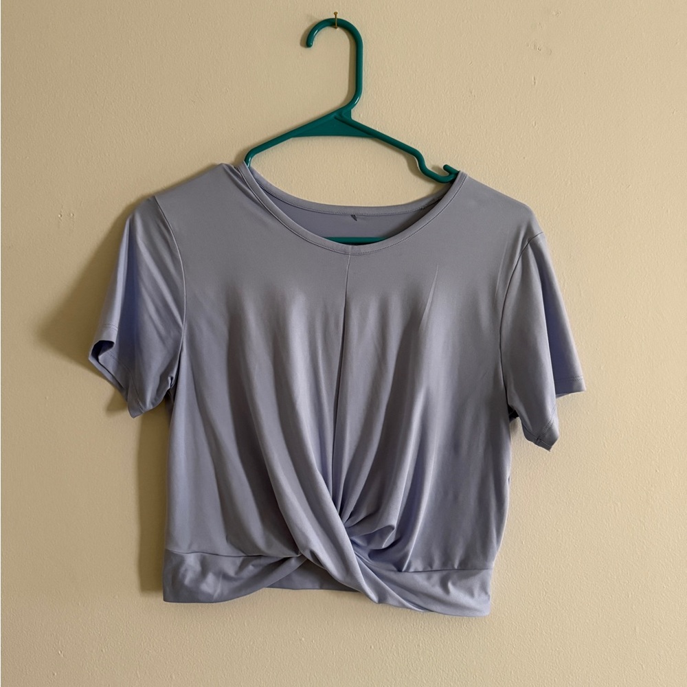 Lavender Twist-Front Under Armour Top